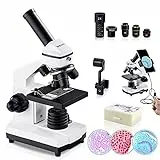 BEBANG 100X-2000X Microscope pour Enfants Adultes, Professionnel Biologique Microscope pour Etudiants Scolaire Laboratoire