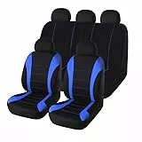 Housses Siège Auto pour Audi A1 (GB) 2018 2019 2020 2021 2022 2023 – Ensemble 5 Places, Housse Voiture Étanche et Respirante, Protection Intérieure, Compatible Airbag,D Blue