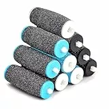 Lot de 10 Rouleaux de Remplacement, 3 Types de Rugosité, Pierre Ponce Recharge Rapeuse Electrique Compatible avec Scholl Velvet Smooth, pour Pedicure Pied Electrique, Rape Pieds