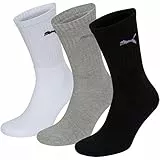 PUMA Homme Crew Chaussettes,Blanc / Gris / Noir,43-46