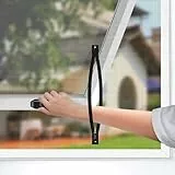 BKSAI Moustiquaire Fenêtre de Toit avec Fermeture Éclair pour Fenêtre - Protection Contre Les Insectes - 130 * 150cm Filet Moustiquaire sans Perçage avec Zip - Accès à la fenêtre de Toit - 1PCS Noir