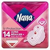 Nana Ultra Régulier Plus Serviettes Hygiéniques Avec Ailettes, 80g