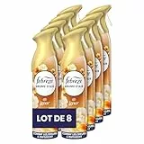 Febreze Spray Désodorisant Souffle Précieux 1480ML (8 X 185 ML), 2 En 1 Combat Les Odeurs Et Rafraîchit