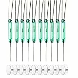 GUUZI 10pcs Verre 3pin Interrupteurs à Lames 2.5 * 14mm Commutateur à Induction Magnétique Interrupteur Reed Electromagnétique avec 10pcs 2 * 6mm Magnétique (SPDT, Normalement Ouvert N/O N/C)