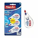 Tipp-Ex Mini Pocket Mouse Rubans Correcteurs 6m x 5 mm, Parfait pour l'Ecole et au Bureau, Blister Format Spécial de 3