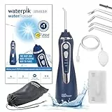 Waterpik Advanced - Hydropulseur Dentaire Sans Fil, Jet Dentaire Portable Rechargeable avec Câble USB, Élimine la Plaque, 3 Niveaux de Pression, Bleu (WP-583EU)