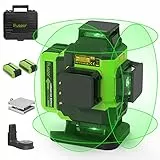 Niveau Laser Huepar 4x360 Auto-nivelant Lazer Vert 16 Lignes 4D Niveau Laser, 2x360 Lignes Lazer Horizontales et 2x360 Lignes Lazer verticales avec Mode Impulsion, 2 batteries Li-ion+Étui de Transport