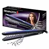Remington Lisseur Cheveux [Ionique: anti-frizz & antistatique] Pro-Ion (Céramique Tourmaline, Douceur & Brillance, Glisse facile, Écran LCD, Fonction Mémoire) Fer à Lisser S7710