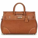 Mac Douglas - Grand Sac à Main Châtain - Le PYLA de la collection BRYAN - Taille S : 40,5 * 26 * 17,5 cm - 2 compartiments à Soufflet - 3 poches intérieure dont une zippée – Bandoulière ajustable