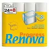 Renova Papier Toilette Progress 2 plis blanc 24+8