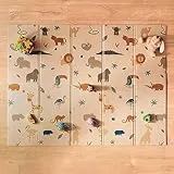Nuby - Tapis d'Éveil Réversible - Tapis de Jeux Bébé Sécurisé - Léger et Pliable - Facile à Plier, Ranger et Transporter - avec Un Design Amusant - 200x150x1cm - Jeu Bébé 1 an et +