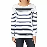 Armor Lux Femme Marinière 'Amiral' Femme T shirt, Blanc (Dw5 Blanc/Etoile Dw5), 44 EU