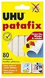 UHU Patafix Pastilles adhésives repositionnables décollables Blanc - Lot de 80 pastilles