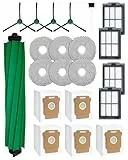 iRobacc 21 Kits d'Accessoires pour iRobot Roomba Plus 405/505 Combo Aspirateur Robot: 1 Brosse Principale, 4 Brosses Latérales, 4 Filtres HEPA, 5 Sacs d'Aspirateur, 6 Lingettes, 1 Brosses