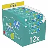 Pampers Lingettes Bébé Fresh Clean, 624 Lingettes (Lot de 12 x 52), Sans Alcool, Parfum Rafraichissant, Aussi Pour Les Mains Et Le Visage, Testées Dermatologiquement