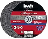 Einhell Lot de 5 disques à tronçonner fins 150 x 1,4 mm (accessoires pour meuleuse d'angle, 5 pièces, Ø 150 x 1,4 x 22,23 mm, max. 10200 tr/min, extra fins pour peu de perte de matériau)