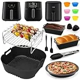 Accessoires Air Fryer pour Philips Série 3000 6.2L HD9270/90, Philips Série 5000 7.2L HD9285/90, Moule Silicone Air Fryer & Grille pour Moulinex Easy Fry Max 5L etc.