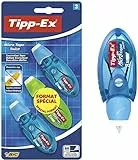 Tipp-Ex Micro Tape Twist Rubans Correcteurs 8 m x 5 mm - Corps Couleurs Assorties, Blister Format Spécial de 3