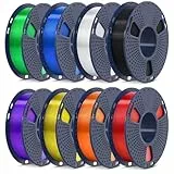 SUNLU PLA Filament Imprimante 3D Multicolor, 8 Packs Filament PLA 1.75mm pour Imprimantes Filament 3D, Bobine Imprimante 3D Filament de 250G.(Jaune+ Bleu+ Vert+ Violet+ Rouge+ Orange+ Blanc)