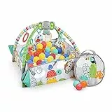 Bright Starts, 5-en-1 Your Way Ball, jeu d'activités et fosse à balles pour bébé, comprend 7 jouets, du nouveau-né au jeune enfant