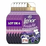 Lenor Fresh Air Adoucissant Éclat de Minuit, 216 Lavages (6 x 36 Lavages), Fraîcheur Ultra Concentrée