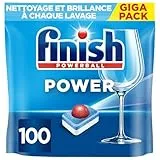 Finish Pack de 100 Lave Vaisselles Tablettes Multifonctions Tout en 1 Power Ball