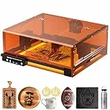 Machine de gravure laser, Woxcker L2 MAX 5W avec enceinte, machine de gravure CNC, gravure laser de haute précision à 0,01 mm et découpe pour bois, acier inoxydable, verre.