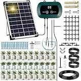 ZQEJEFD Kit D'irrigation Goutte à Goutte Automatique énergie Solaire, Système D'irrigation Automatique de Jardin avec Tuyau Goutte à Goutte de 35M, Systeme Arrosage Automatique pour Plantes en Pot