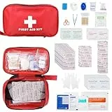 smtfcty Trousse de Premier Secours,161 PCS Kits de Survie Petite Trousse de Survie Mini Boîte Médical d'urgence, guérir pour la maison, les voyages, la voiture, la randonnée, le camping, les parcs