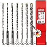 SCHWABENBACH Foret beton - SDS PLUS Jeu de 7 forets à béton Super SDS Plus 6 8 10 12 14 x 160 mm - Foret beton SDS compatible avec perforateur Bosch Hilti Metabo