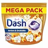 Dash Tout-en-1 PODS Lessive En Capsules, 40 Lavages, Jasmin et Rose de Mai, Ultra Nettoyant Et Fraîcheur Longue Durée, Élimine Les Saletés et Taches, Fabriqué en France