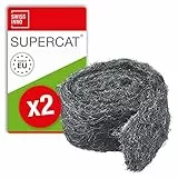 SWISSINNO Laine d'acier Stop Rongeurs Contre Les Souris, Rats, fouines, Insectes - Barrière Durable impénétrable Efficace à 100% - Maillage en Acier Inoxydable - Longueur 2x50cm