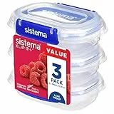 Sistema KLIP IT PLUS Récipients de conservation alimentaire | 180 ml | Boîtes alimentaires étanches, empilables et hermétiques compatibles réfrigérateur/congélateur | Sans BPA | Lot de 3
