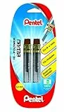 Pentel Lot de 2 Recharges pour porte-mine HB 0,3 mm avec Etui Gris