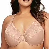 Glamorise Wonderwire Fermeture Frontale Armature #1245 Soutien-gorge à couverture totale Femme, Beige, 100G