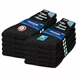 SOXCO Chaussettes Homme Sport 43-46 10 Paires Hautes, Lot de 10 Paires (EU 43 46, Noir)