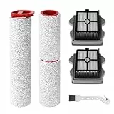 Fixbetter Rouleau à Brosse et Filtre Kit d'accessoires pour Roborock Dyad Pro/Dyad Pro Combo Aspirateur Laveur sans Fil (3 rouleau à brosse, 2 filtres, 1 brosse de nettoyage)