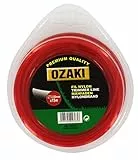 OZAKI - Bobine Fil Nylon Carré - Longueur 15m - Ø 2,00mm - Matières Vierges - Haute Durabilité - Excellente Tenue À L'Œillet