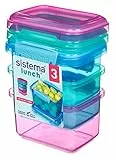 Sistema Lunch Récipients de conservation alimentaire | 400 ml | Petits pots à encas | Plastique sans BPA | Coloris assortis | Lot de 3