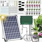 AnseTo Kit Arrosage Automatique Solaire pour Jardin, Programmateur Arrosage Automatique avec Panneau Solaire pour Pelouse Pot de Fleur Plantes Exterieur Vacances Systeme Arrosage Goutte a Goutte