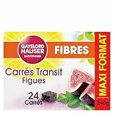 GAYELORD HAUSER - Carrés Transit Figues et Fibres - Spécial Transit - Source de Fibres - Maxi Format - 24 Carrés - Paquet 240 g