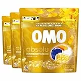 OMO - Lessive Capsules Absolu Plaisir Tropical aux perles booster de parfum - Mangue & Pêche - 66 lavages - Propreté Impeccable pour un Linge Eclatant - 3x22 lavages