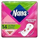 Nana Ultra Long Serviettes Hygiéniques - Flux Abondants - 14 Serviettes En Pochette Individuelle