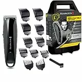 Remington Tondeuse Cheveux [Anti-Choc] Indestructible (Coque Poycarbonate, Moteur Pro résistant, Lames Acier Japonais, 11 Sabots 3-25mm, Batterie Lithium, Autonomie 120min, Mallette) Tondeuse HC5880