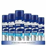 Gillette Series Gel À Raser Hydratant Au Beurre De Cacao, 6x200ml