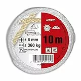 Chapuis FDB610 Corde polypropylène tressée-Résistance à la rupture indicative 360 kg-Diamètre 6 mm-Longueur 10 m-Blanc