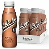 Milkshake protéiné Barebells Chocolate Bouteilles de 8 x 330 ml | Milkshake hautement protéiné | Sans sucre ajouté | Sans lactose | 24 g de protéines | Délicieux goût crémeux