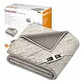 Beurer HD 150 XXL Nordic couverture chauffante électrique avec arrêt automatique, 200 x 150 cm, 6 réglages de température, lavable en machine, couverture confortable en apparence de fourrure