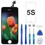 Brinonac Écran pour iPhone 5s/SE 2016 4,0' LCD de Remplacement Complet Composants avec Kit de Réparation (Noir)