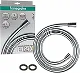 hansgrohe Isiflex - Flexible de douche universel 1,60 m, tuyau de douche avec protection anti-pliure et écrou tournant anti-torsion, avec joints d'étanchéité, Chromé, 28276000